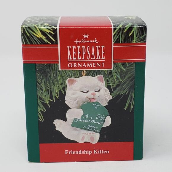 1990 Hallmark Friendship Kitten Handcrafted Keepsake Holiday Christmas Ornament. - Picture 8 of 12